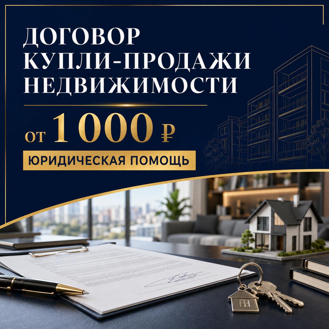 составление договора купли - продажи квартиры/ комнаты / дома/ земельного участка